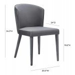 TOV Furniture Metropolitan Grey Velvet Chair