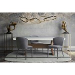 TOV Furniture Metropolitan Grey Velvet Chair