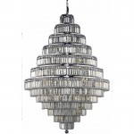 Elegant Lighting Maxime 38 Light Chrome Chandelier Golden Teak (Smoky) Royal Cut Crystal