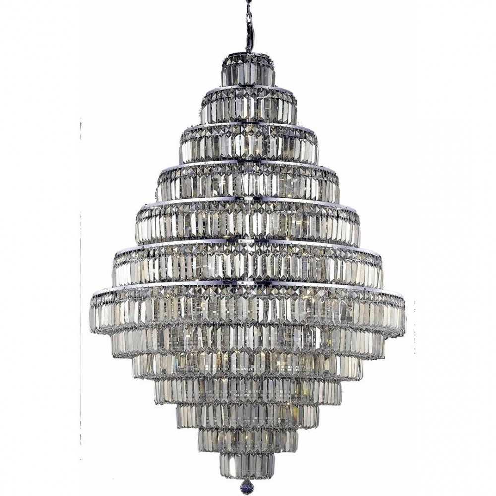 Elegant Lighting Maxime 38 Light Chrome Chandelier Golden Teak (Smoky) Royal Cut Crystal Elegant Lighting Maxime 38 Light Chrome Chandelier Golden Teak (Smoky) Royal Cut Crystal