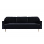 TOV Furniture Milan Black Velvet Sofa