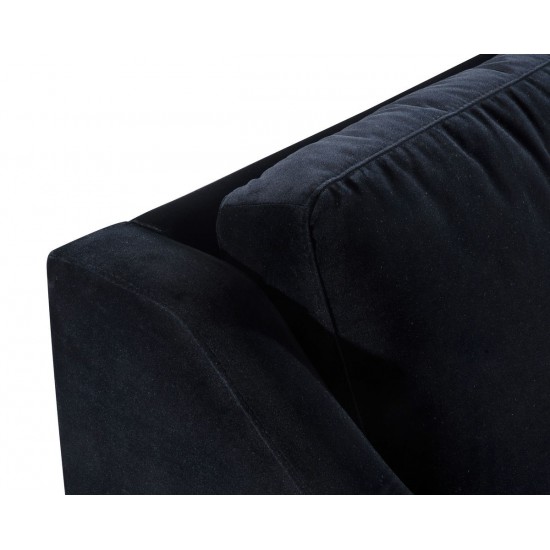 TOV Furniture Milan Black Velvet Sofa