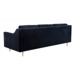 TOV Furniture Milan Black Velvet Sofa