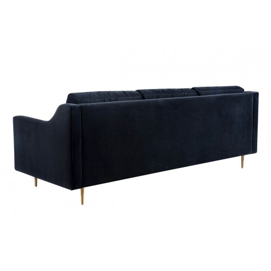 TOV Furniture Milan Black Velvet Sofa