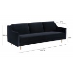 TOV Furniture Milan Black Velvet Sofa