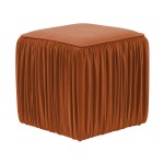 TOV Furniture Morgan Cognac Pleated Ottoman