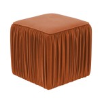 TOV Furniture Morgan Cognac Pleated Ottoman