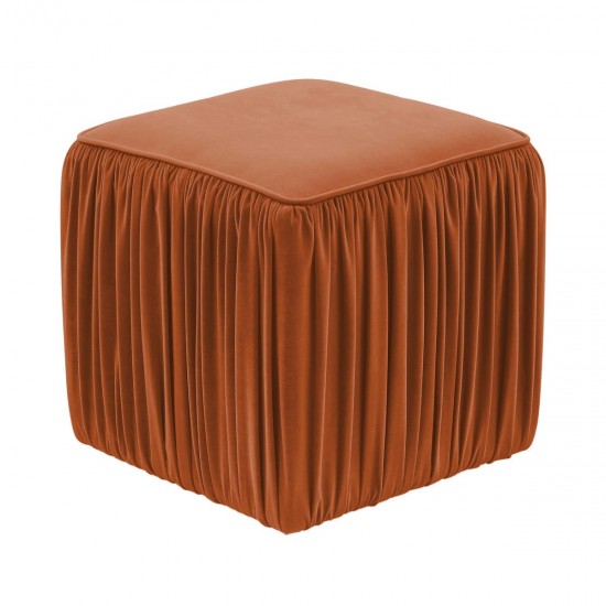 TOV Furniture Morgan Cognac Pleated Ottoman