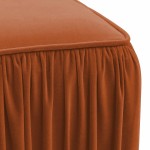 TOV Furniture Morgan Cognac Pleated Ottoman