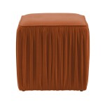 TOV Furniture Morgan Cognac Pleated Ottoman