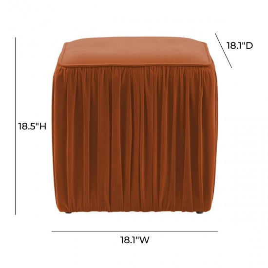 TOV Furniture Morgan Cognac Pleated Ottoman