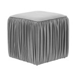 TOV Furniture Morgan Slate Pleated Ottoman