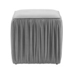 TOV Furniture Morgan Slate Pleated Ottoman