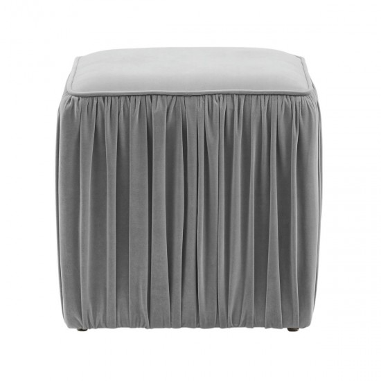 TOV Furniture Morgan Slate Pleated Ottoman