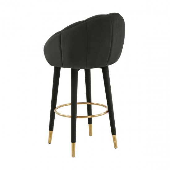 TOV Furniture Myla Black Swivel Bar Stool