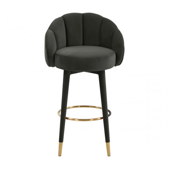 TOV Furniture Myla Black Swivel Bar Stool