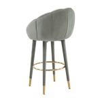 TOV Furniture Myla Light Grey Swivel Bar Stool