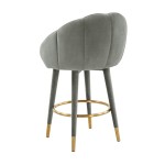 TOV Furniture Myla Light Grey Swivel Counter Stool