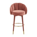 TOV Furniture Myla Salmon Swivel Bar Stool