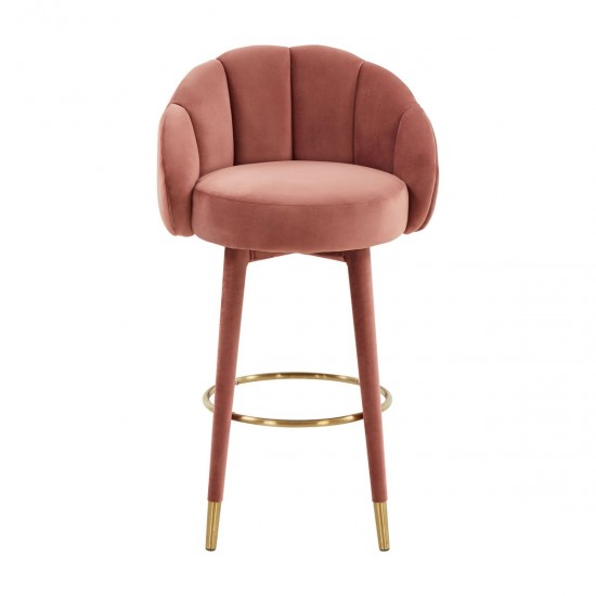 TOV Furniture Myla Salmon Swivel Bar Stool