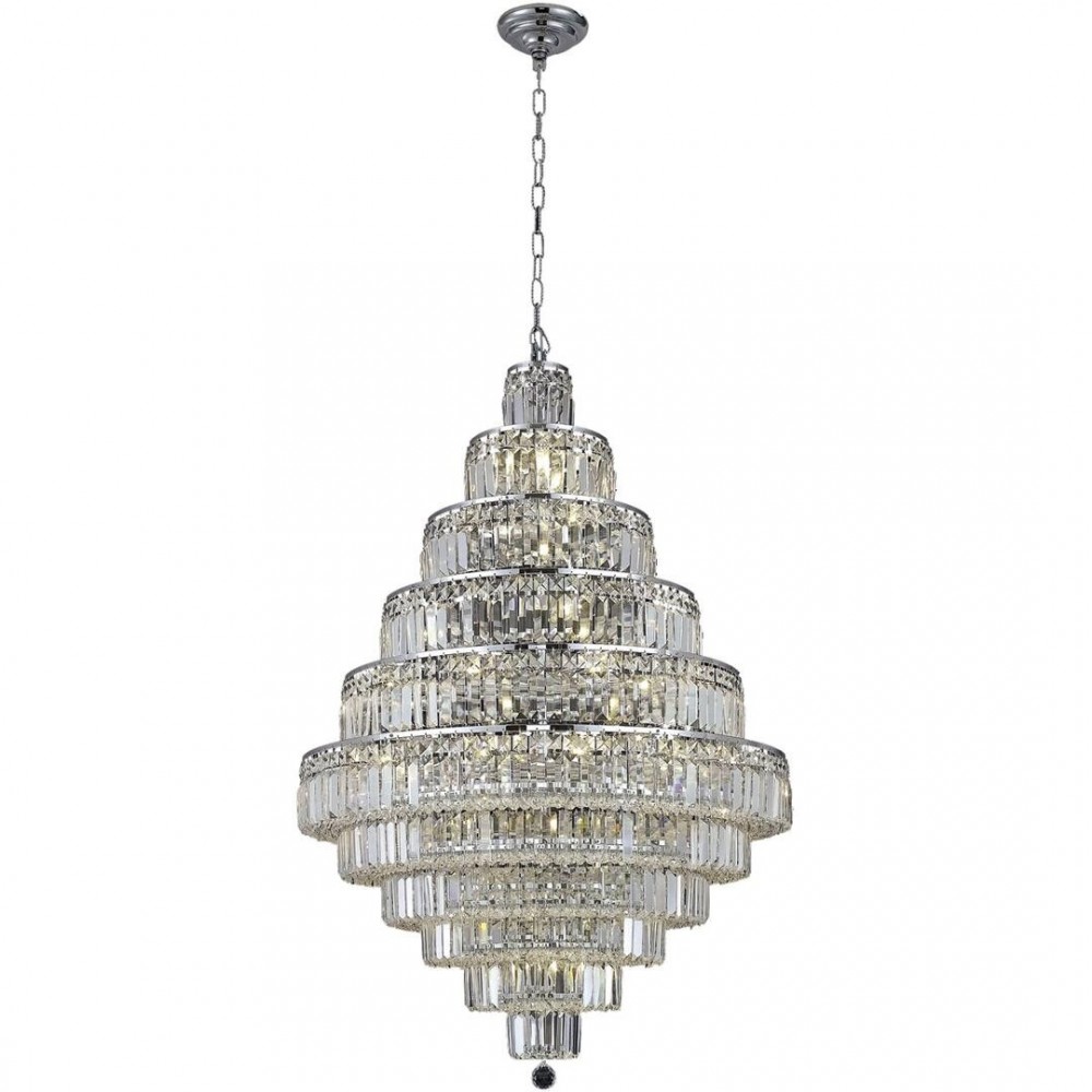 Elegant Lighting Maxime 30 Light Chrome Chandelier Clear Elegant Cut Crystal Elegant Lighting Maxime 30 Light Chrome Chandelier Clear Elegant Cut Crystal
