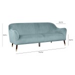 TOV Furniture Natalia Bluestone Velvet Sofa