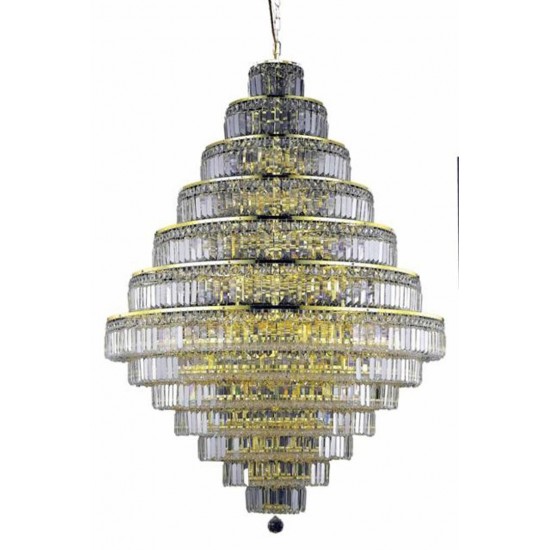 Elegant Lighting Maxime 38 Light Gold Chandelier Clear Spectra Swarovski Crystal