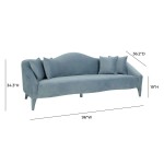 TOV Furniture Naya Sea Blue Velvet Sofa