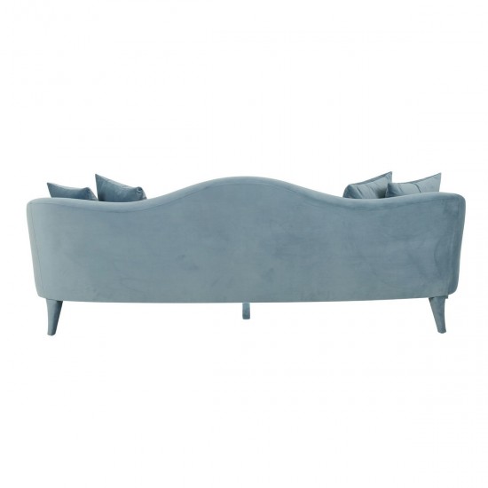 TOV Furniture Naya Sea Blue Velvet Sofa