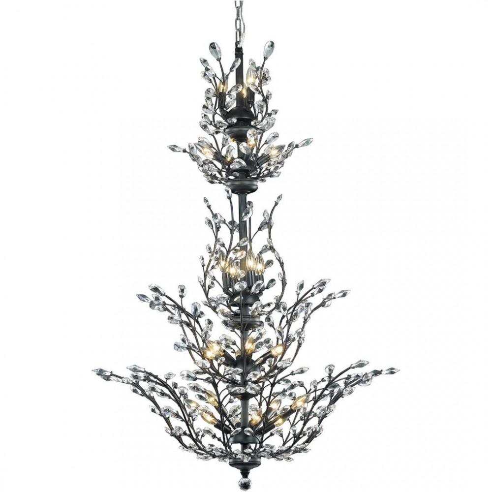 Elegant Lighting Orchid 25 Light Dark Bronze Chandelier Clear Swarovski Elements Crystal Elegant Lighting Orchid 25 Light Dark Bronze Chandelier Clear Swarovski Elements Crystal