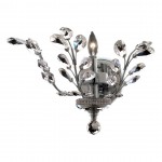 Elegant Lighting Orchid 1 Light Chrome Wall Sconce Clear Elegant Cut Crystal