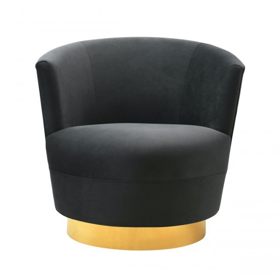 TOV Furniture Noah Black Swivel Chair