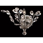 Elegant Lighting Orchid 1 Light Chrome Wall Sconce Clear Elegant Cut Crystal