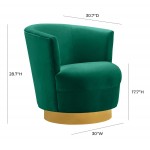 TOV Furniture Noah Green Swivel Chair