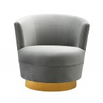 TOV Furniture Noah Grey Swivel Chair