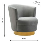 TOV Furniture Noah Grey Swivel Chair