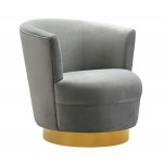 TOV Furniture Noah Grey Swivel Chair
