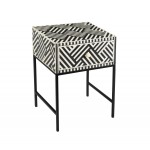 TOV Furniture Noire Bone Inlay Side Table