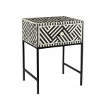 TOV Furniture Noire Bone Inlay Side Table