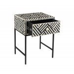 TOV Furniture Noire Bone Inlay Side Table