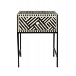 TOV Furniture Noire Bone Inlay Side Table