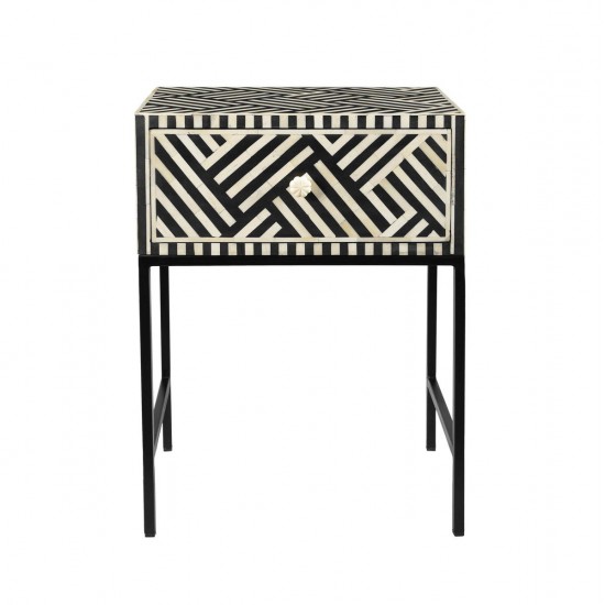 TOV Furniture Noire Bone Inlay Side Table