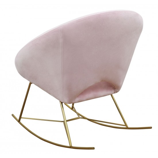 TOV Furniture Nolan Blush Velvet Rocking Chair