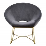 TOV Furniture Nolan Grey Velvet Rocking Chair