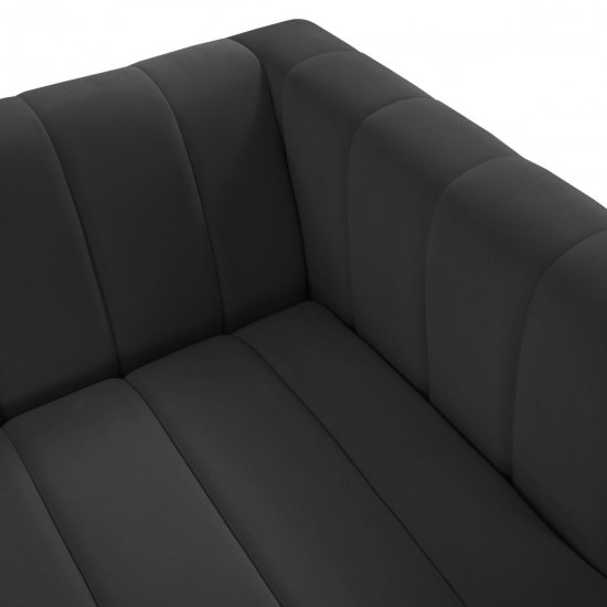 TOV Furniture Norah Black Velvet Sofa