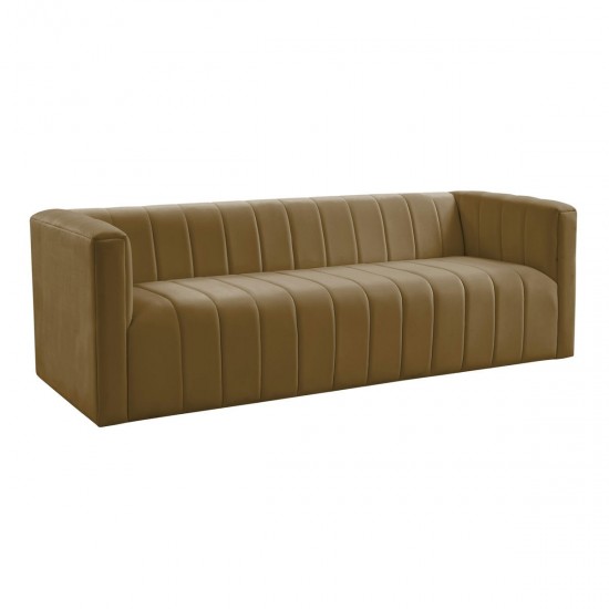 TOV Furniture Norah Cognac Velvet Sofa