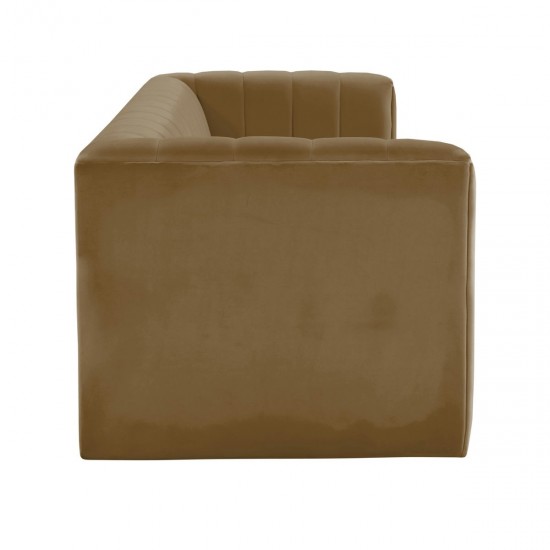 TOV Furniture Norah Cognac Velvet Sofa