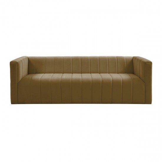 TOV Furniture Norah Cognac Velvet Sofa