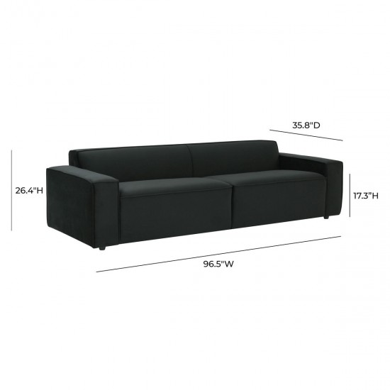 TOV Furniture Olafur Black Velvet Sofa