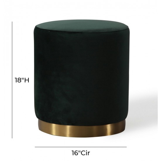 TOV Furniture Opal Green Velvet Ottoman